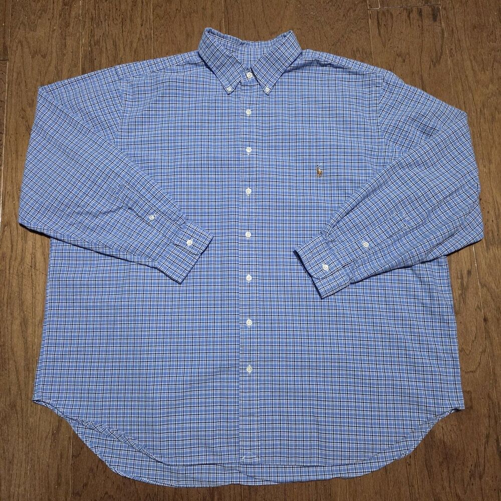 Polo Ralph Lauren Oxford Long Sleeve Button Down Shirt 2XB Flesh Pony Preppy